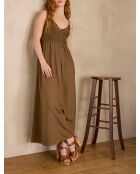 Makeline R khakifarbenes Häkelkleid