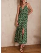 Lizzie R Besticktes englisches grünes Kleid