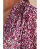 Albina R jurk imp lurex donkerfuchsia