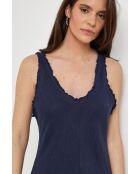 Robe Myrtille 100% Lin marine