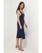 Robe Myrtille 100% Lin marine