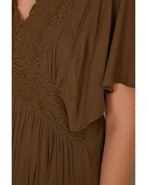 Camille R olijfkleurige jurk