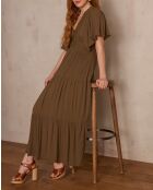 Camille R olijfkleurige jurk