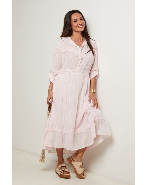 Robe Liora 100% Coton rose