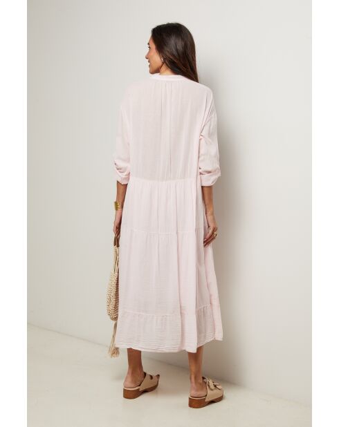 Robe Liora 100% Coton rose
