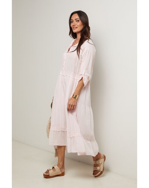 Robe Liora 100% Coton rose
