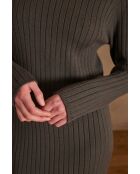 Khakifarbenes Strickkleid Leonie R