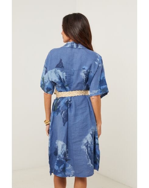 Robe Kalista 100% Lin indigo