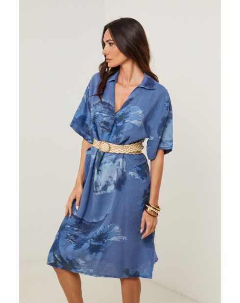 Robe Kalista 100% Lin indigo
