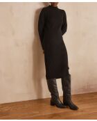 Laura R schwarzes Strickkleid