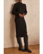 Laura R schwarzes Strickkleid