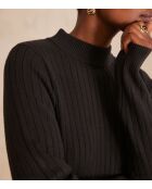 Laura R schwarzes Strickkleid