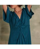 Petrolfarbenes Kleid Athena bis R