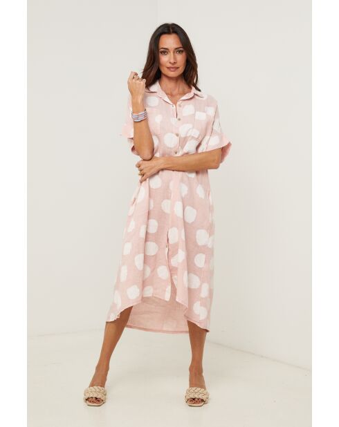 Robe Yara 100% Lin rose