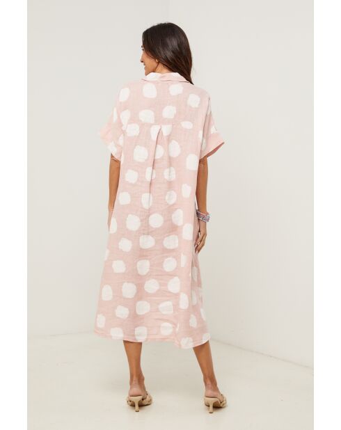 Robe Yara 100% Lin rose