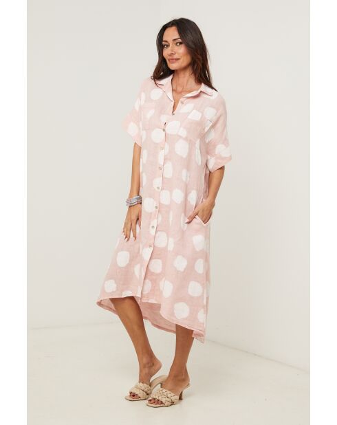 Robe Yara 100% Lin rose