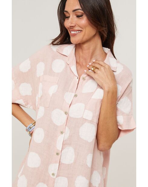 Robe Yara 100% Lin rose