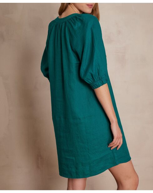 Gwyneth R petrolfarbenes Kleid