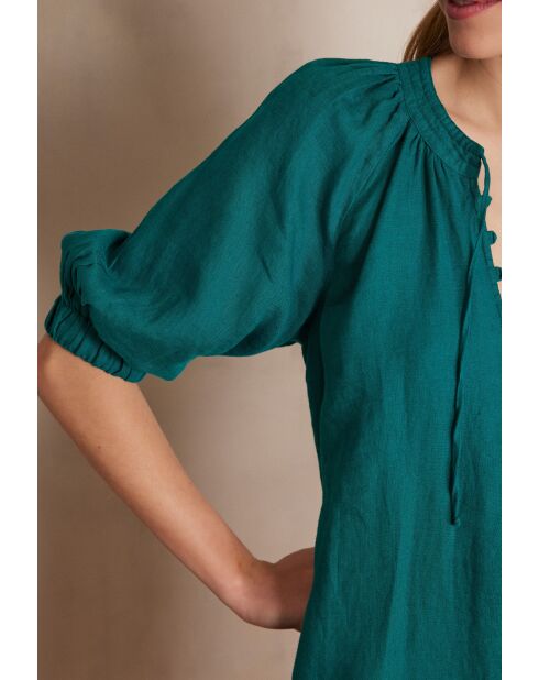 Gwyneth R petrolfarbenes Kleid