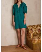 Gwyneth R petrolfarbenes Kleid