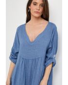 Robe Léana 100% Lin indigo