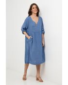 Robe Léana 100% Lin indigo