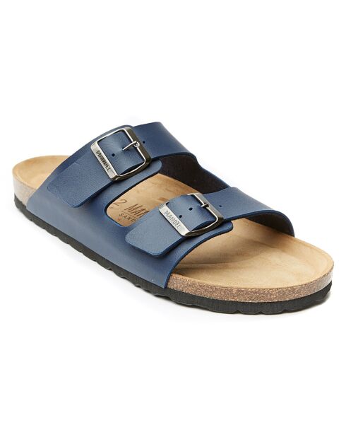 Marineblaue Pantoletten Alberto