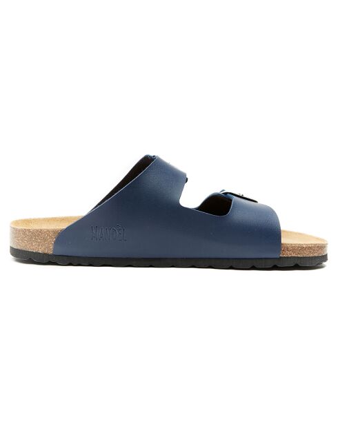 Marineblaue Pantoletten Alberto