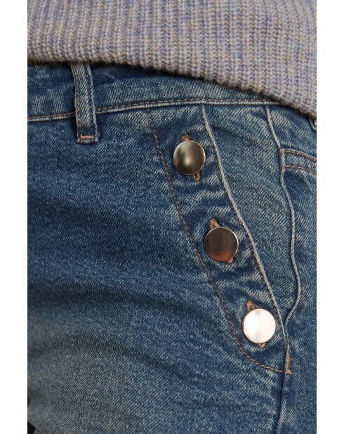 Dunkelindigofarbene Moss Jeanshose