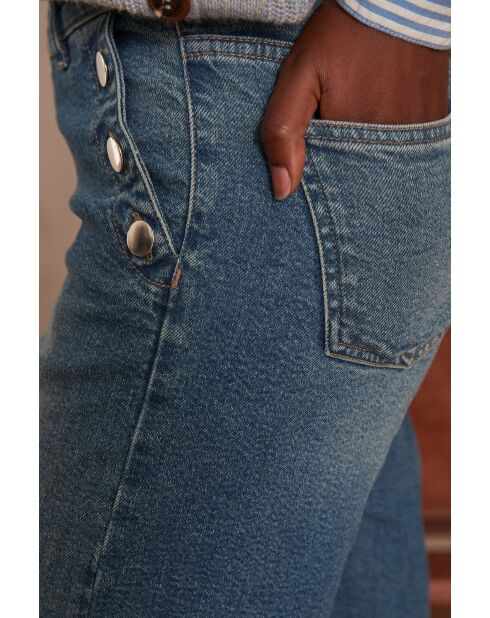 Dunkelindigofarbene Moss Jeanshose