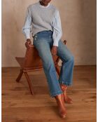 Dunkelindigofarbene Moss Jeanshose