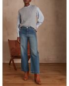 Dunkelindigofarbene Moss Jeanshose