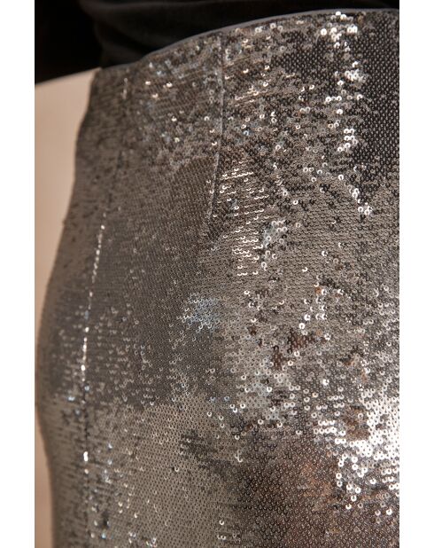 Gonna Ariel J in paillettes argentate