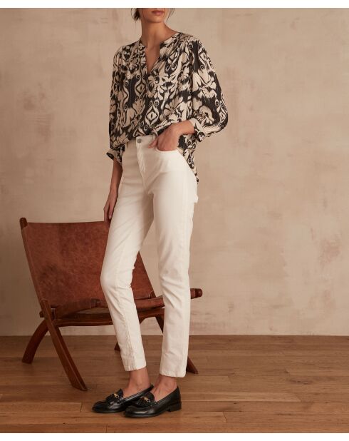 Sultan Slim 7/8 Sdc Rec ecrufarbene Hose