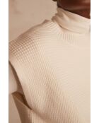 Maglione lilla crema