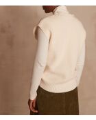 Maglione lilla crema