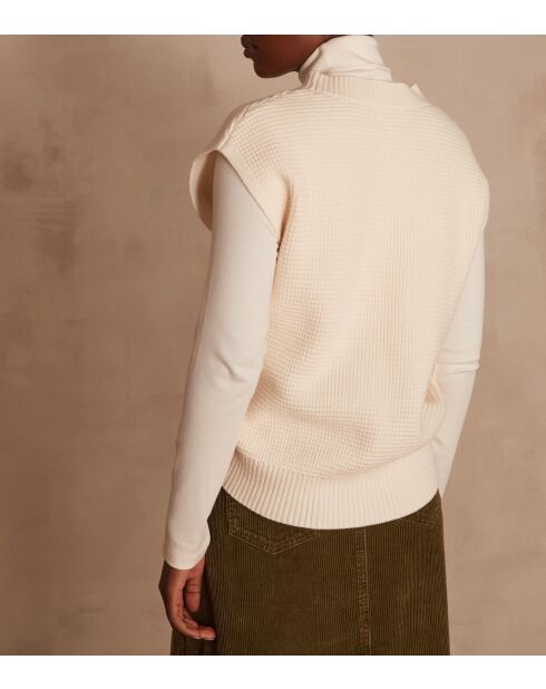 Maglione lilla crema