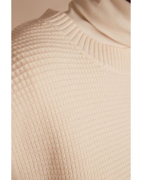 Maglione lilla crema