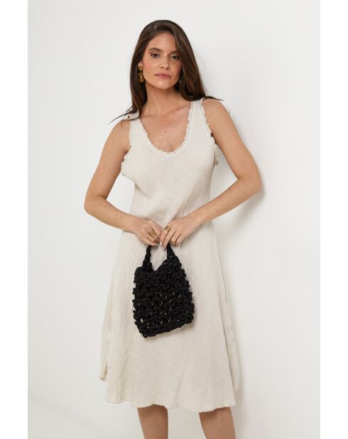 Robe Myrtille 100% Lin beige