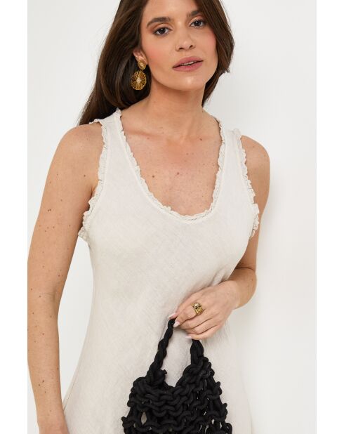 Robe Myrtille 100% Lin beige