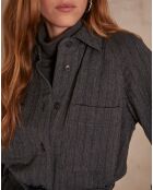 Monday R gestreepte lichte porseleinen jurk