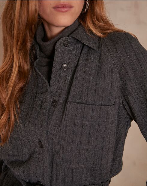 Monday R gestreepte lichte porseleinen jurk