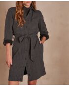 Monday R gestreepte lichte porseleinen jurk