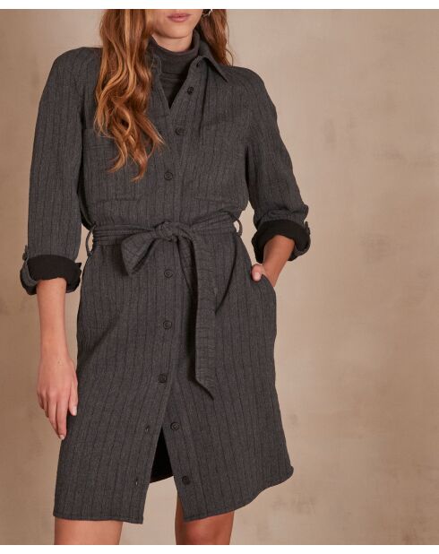 Monday R gestreepte lichte porseleinen jurk