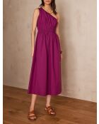 Leila R dunkles fuchsiafarbenes Kleid