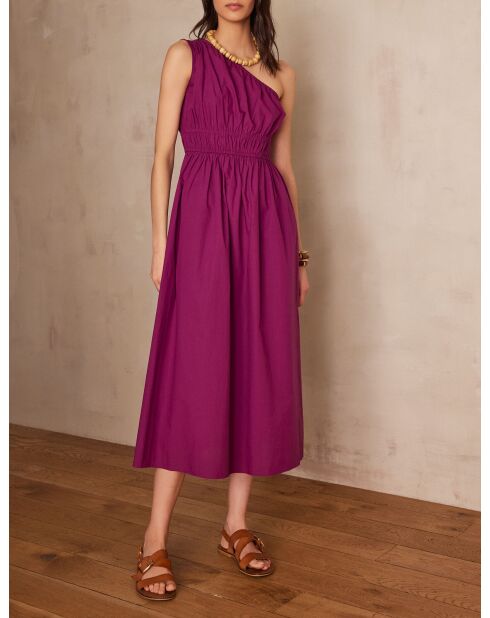 Leila R dunkles fuchsiafarbenes Kleid