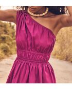 Leila R dunkles fuchsiafarbenes Kleid