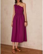 Leila R dunkles fuchsiafarbenes Kleid