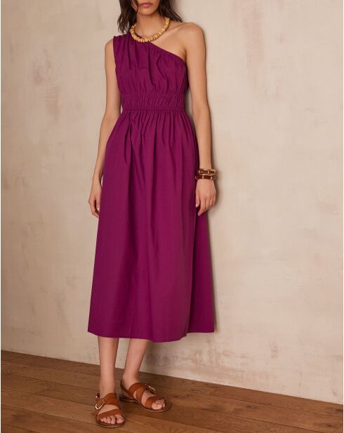 Leila R dunkles fuchsiafarbenes Kleid