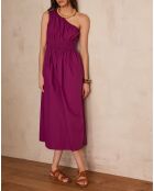 Leila R dunkles fuchsiafarbenes Kleid